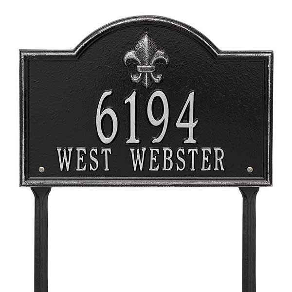 Bayou Vista Personalized Aluminum Lawn Address Signs - 24663