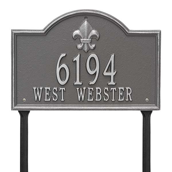 Bayou Vista Personalized Aluminum Lawn Address Signs - 24663