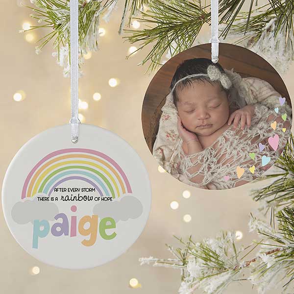 Personalized Rainbow Baby Christmas Ornaments - 24930
