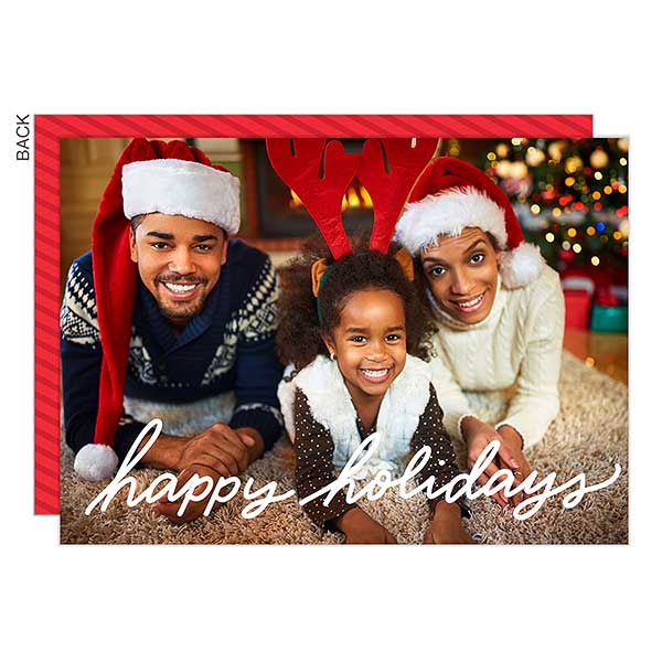 Happy Holidays Custom Christmas Photo Cards - 25108