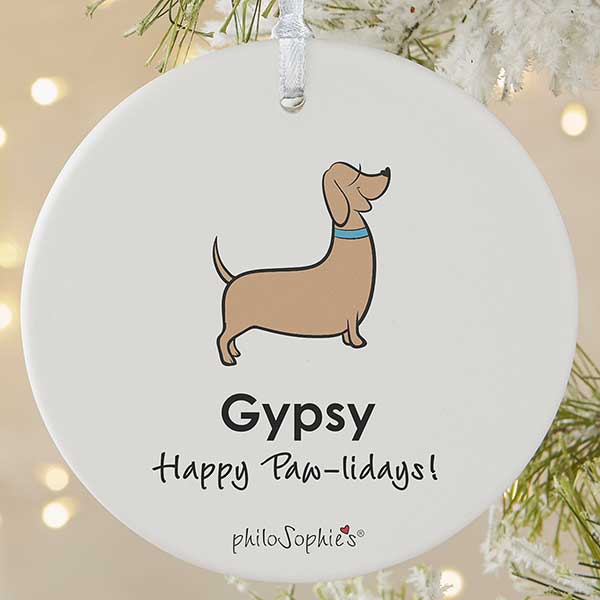 Personalized Dachshund Ornament by philoSophie's - 25468
