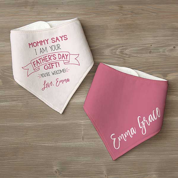 Mom Says I'm Your Father's Day Gift Personalized Baby Bibs - 25581