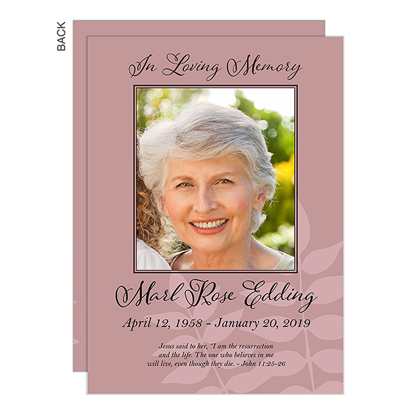 In Loving Memory Personalized Photo Bereavement Cards - 25661