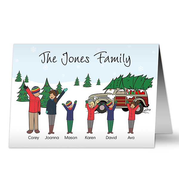 Christmas Character Personalized Family Cards by philoSophie's - 25746