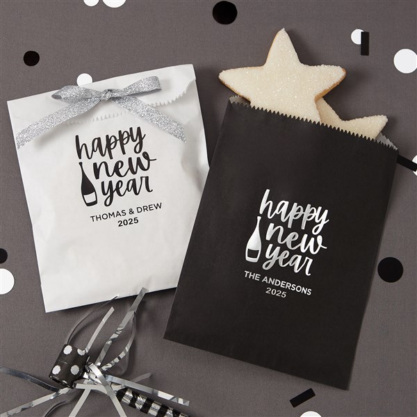 Happy New Year Personalized Party Favor Bags - 25965D