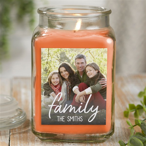 Family Photo Personalized Scented Glass Candle Jars - 26041