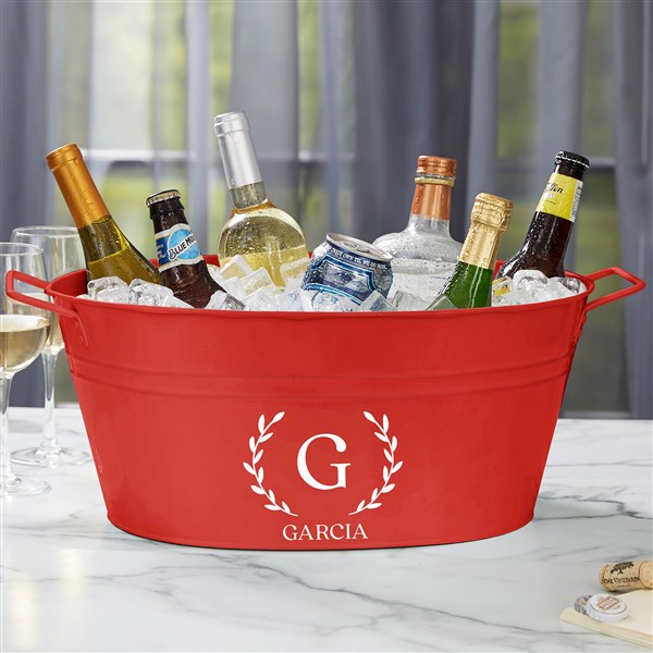 Laurel Initial Personalized Beverage Tub - 26443