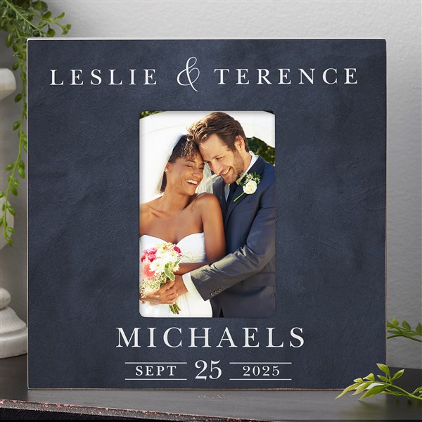 Moody Chic Personalized Wedding Picture Frame - 26508