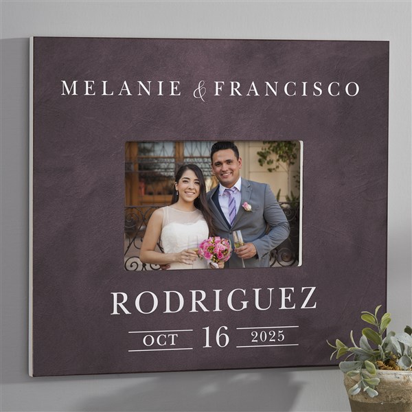 Moody Chic Personalized Wedding Picture Frame - 26508