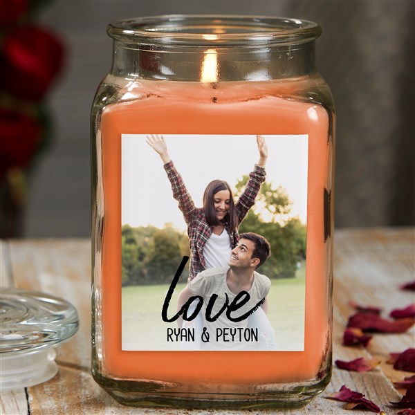 Love Photo Personalized Scented Glass Candle Jars - 26562