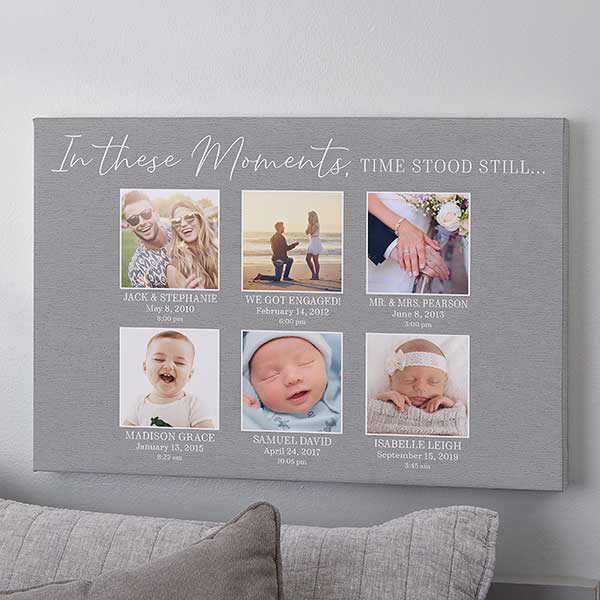 Moments In Time Personalized Photo Canvas Prints - 27269