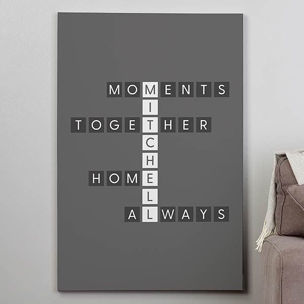 Family Crossword Personalized Canvas Prints - 27271