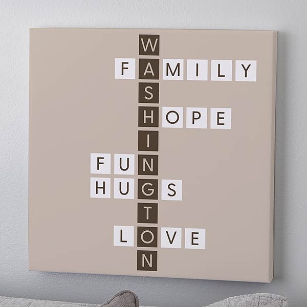 Family Crossword Personalized Canvas Prints - 27271