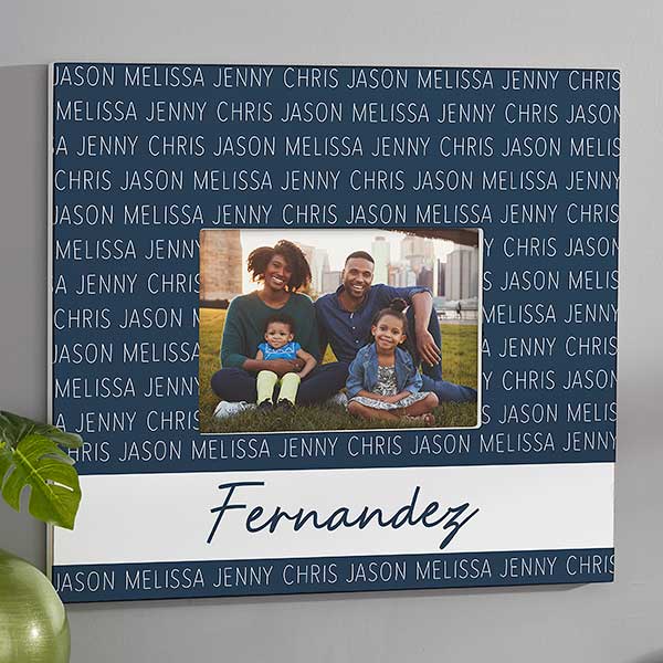 Family Repeating Name Personalized Picture Frames - 27350