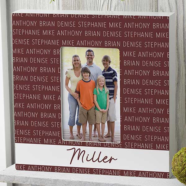 Family Repeating Name Personalized Picture Frames - 27350