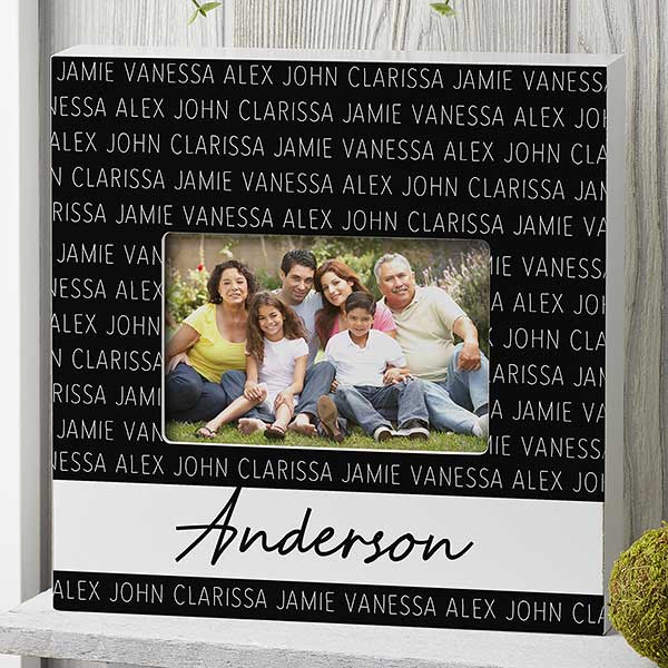 Family Repeating Name Personalized Picture Frames - 27350