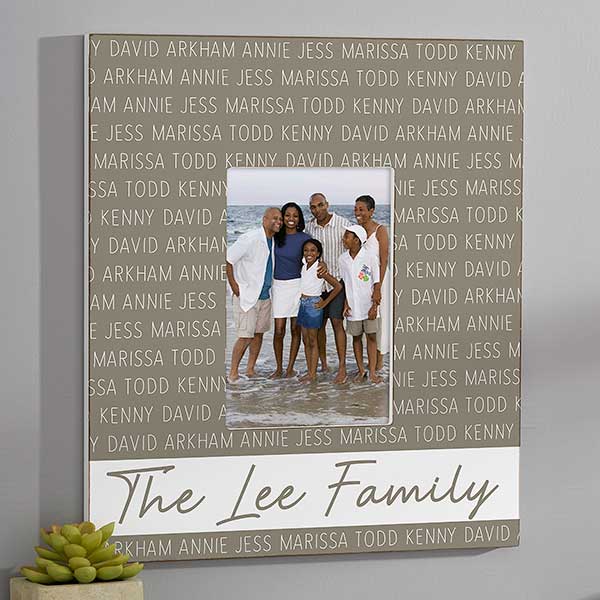 Family Repeating Name Personalized Picture Frames - 27350