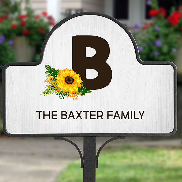 Summertime Sunflowers Personalized Magnetic Garden Sign - 27440