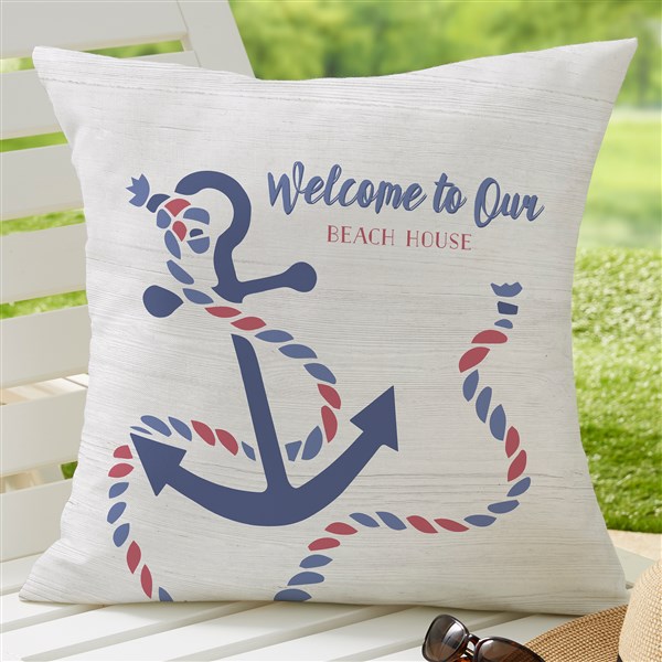 Beach Life Personalized Outdoor Throw Pillows - 27496