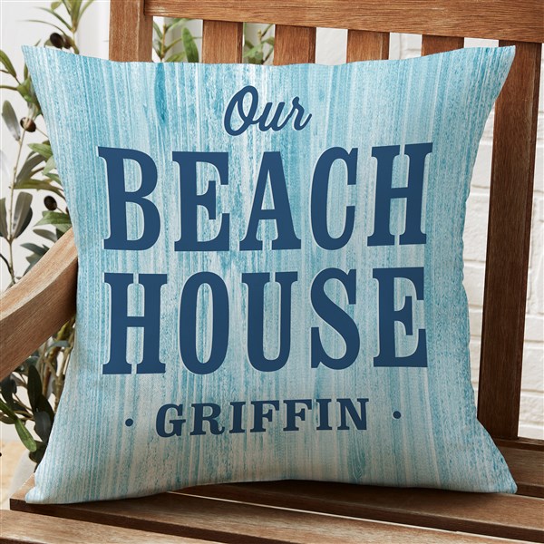 Home Away From Home Personalized 16-inch Outdoor Throw Pillow - 27497