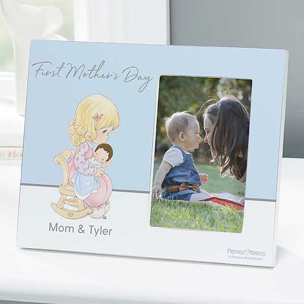 Precious Moments 1st Mother's Day Blue Personalized Frame - 28094