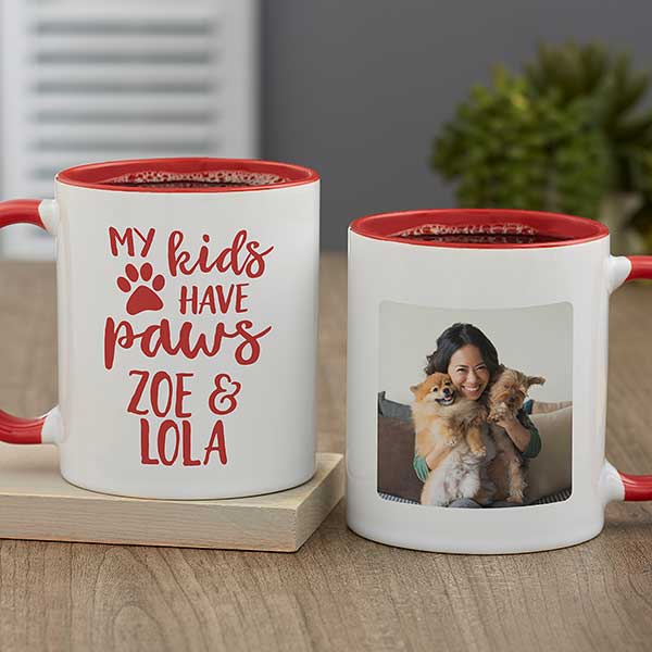 My Kids Have Paws Personalized Coffee Mugs - 28213