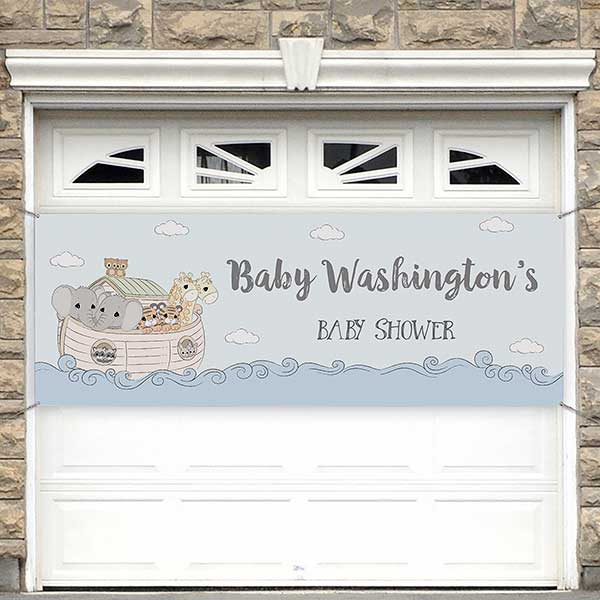 Precious Moments Noah's Ark Personalized Baby Shower Banner - 28624