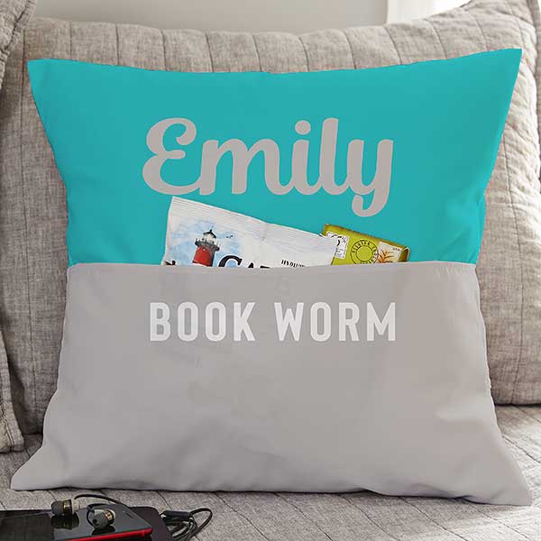 Color Medley Personalized Kids Book Pocket Pillow - 28645