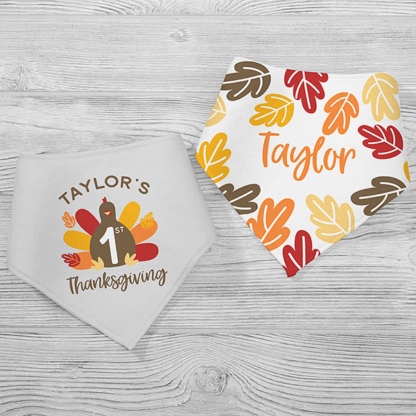 First Thanksgiving Personalized Baby Bibs - 28788