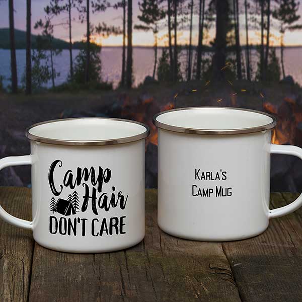 Camp Hair Don't Care Personalized Camping Mug - 28931