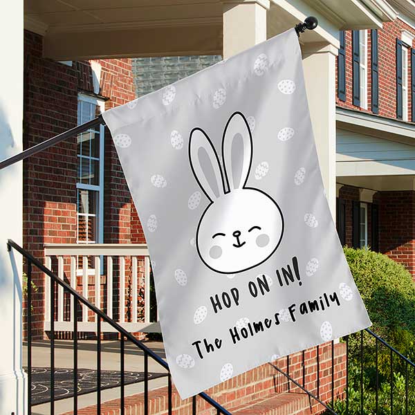 Bunny Family Personalized Easter House Flags - 30152