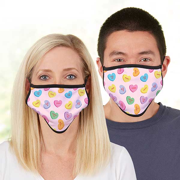 Conversation Hearts Personalized Valentine's Day Adult Face Mask - 30808