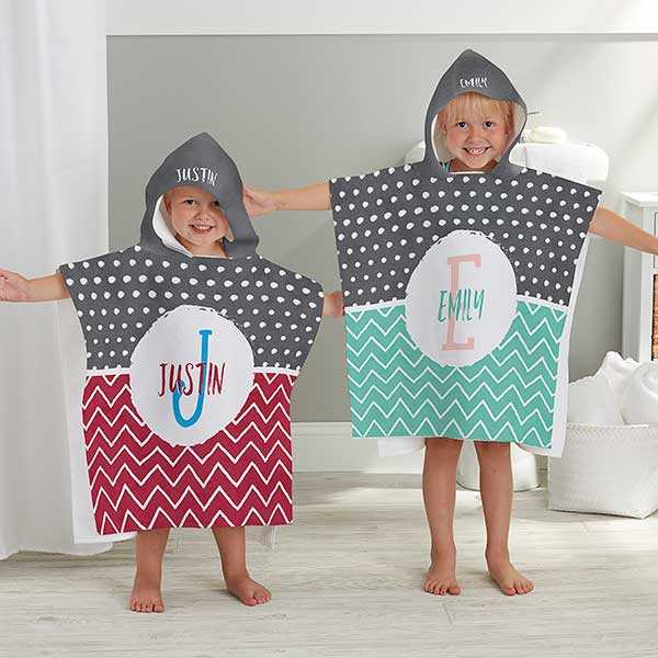 Yours Truly Personalized Kids Poncho Bath Towel - 31002