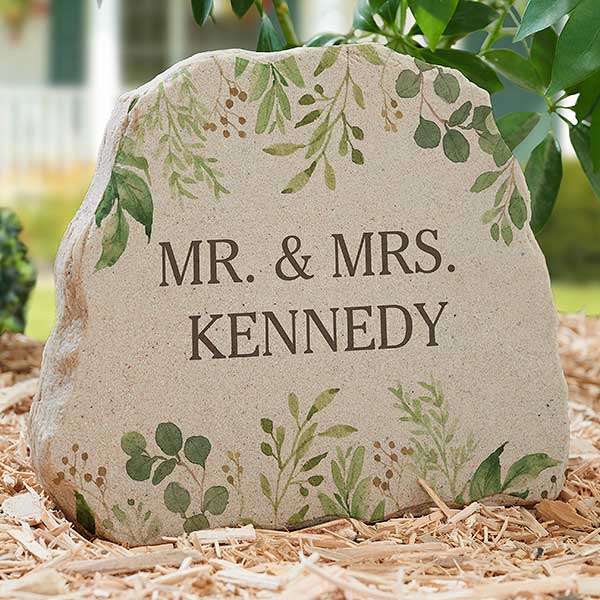 Laurels of Love Personalized Standing Garden Stone - 31124