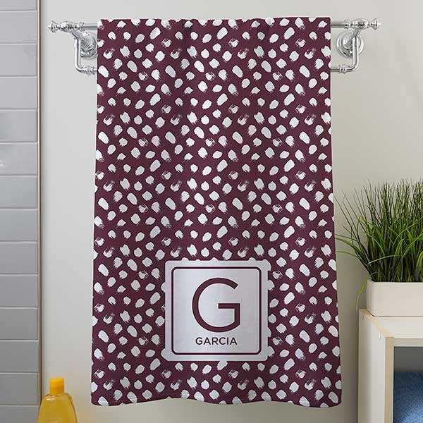 Modern Spots Personalized Bath Towel - 31229