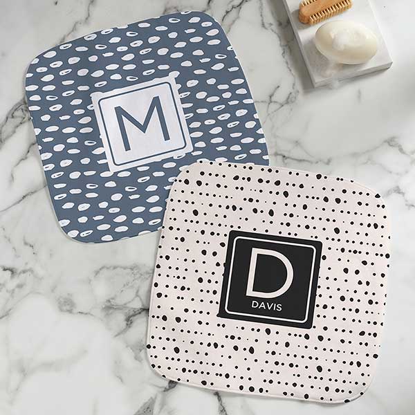 Modern Spots Personalized Washcloth - 31231