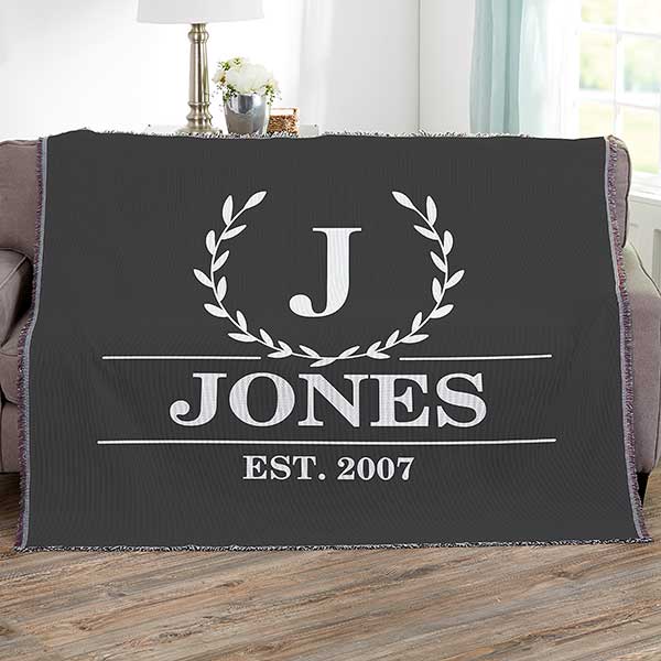 Laurel Wreath Personalized Blankets - 31299