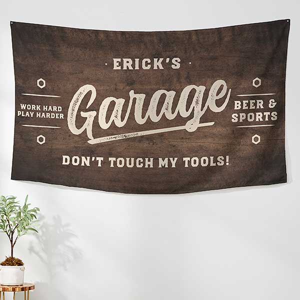 The Garage Personalized Wall Tapestry - 31388