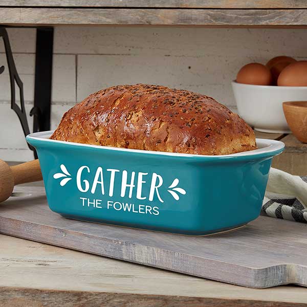 Gather & Gobble Personalized Classic Ceramic Loaf Pan - 31982
