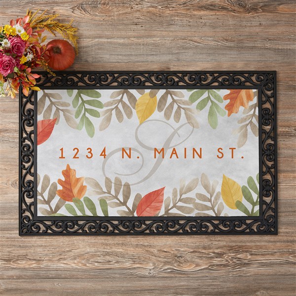 Autumn Leaves Personalized Fall Doormats - 32043