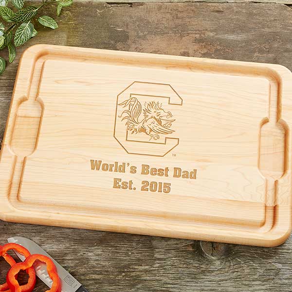 NCAA South Carolina Gamecocks Personalized Maple Cutting Boards - 33435