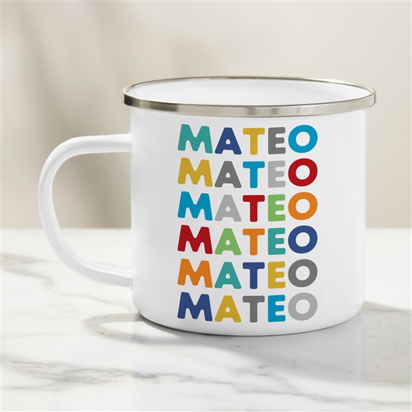 Vibrant Name Personalized Kids Enamel Mugs - 33540