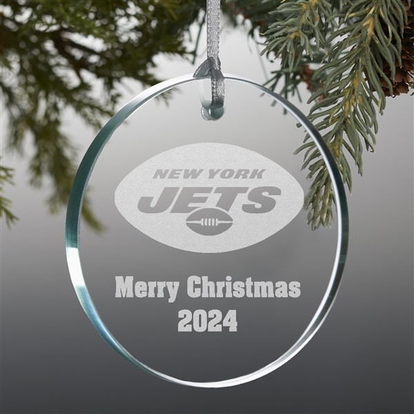 NFL New York Jets Personalized Glass Ornament - 33737