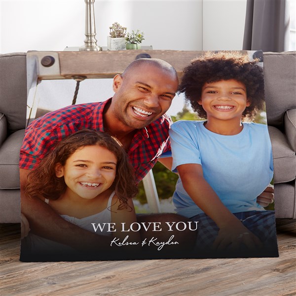 Photo & Message For Him Personalized Blankets  - 34196