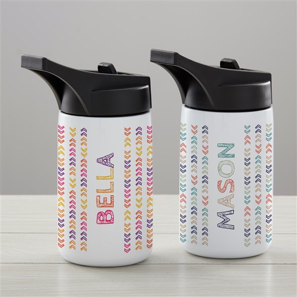 Stencil Name Personalized Double-Wall Vacuum Insulated Water Bottle - 34254