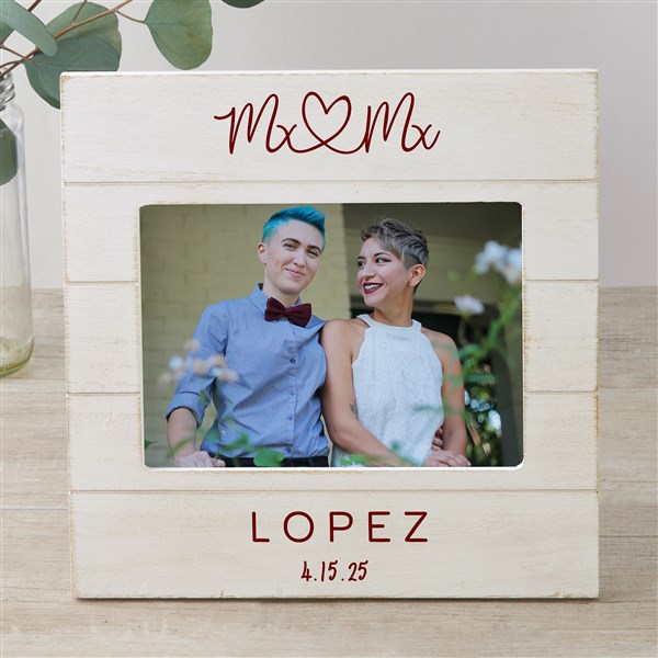 Mx. Title Personalized Wedding Shiplap Picture Frames  - 34287