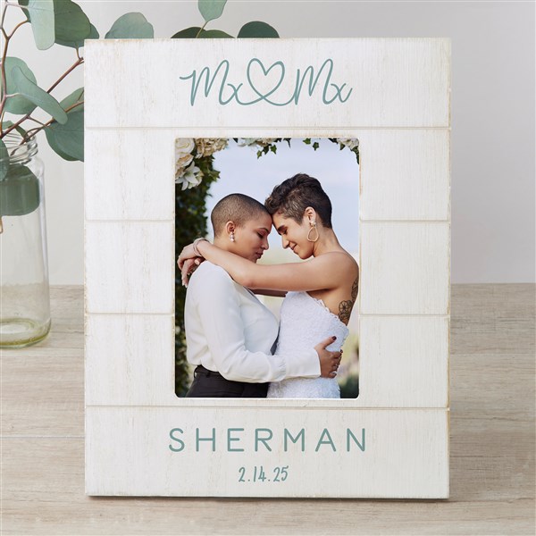 Mx. Title Personalized Wedding Shiplap Picture Frames  - 34287