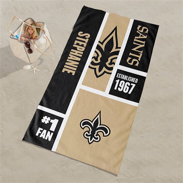New Orleans Saints NFL Personalized Beach Towel  - 35231D