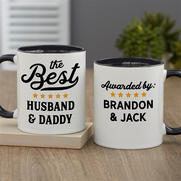 Best Dad Ribbon Personalized Coffee Mugs  - 35488