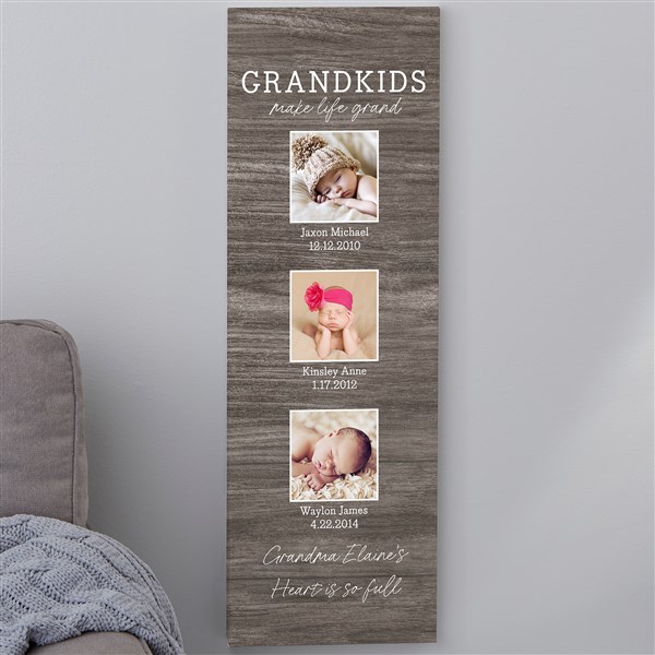 Life Is Grand Personalized Grandparents Photo Canvas Prints - 35765